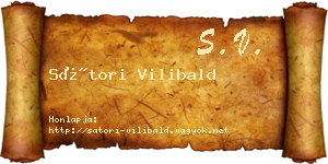 Sátori Vilibald névjegykártya